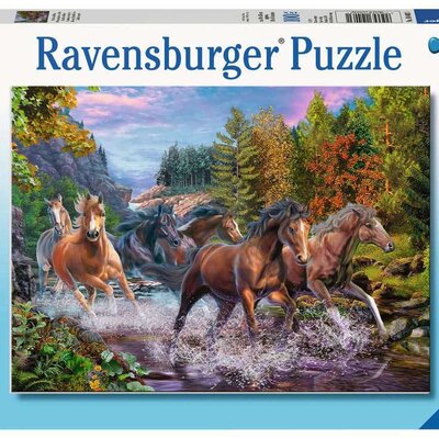 Puzzle 100 delova Konji galopiraju kroz reku Ravensburger 10402