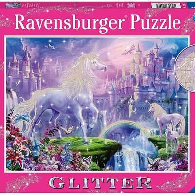 Glitter Puzzle 100 XXL delova Kraljevstvo jednoroga Ravensburger 12907