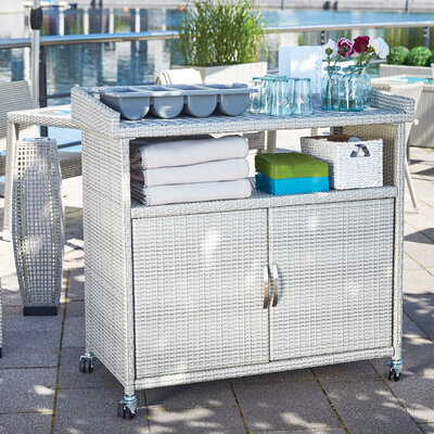 Komoda Od PE Ratana Siva