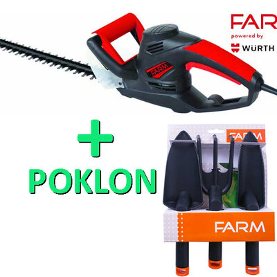 Električni trimer za živu ogradu Farm FZO550E + Poklon Set baštenskog alata FRASAF3