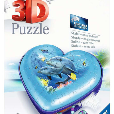 RAVENSBURGER 3d puzzle Kutija SRCE za nakit Podvodni svet DELFINI RA11172