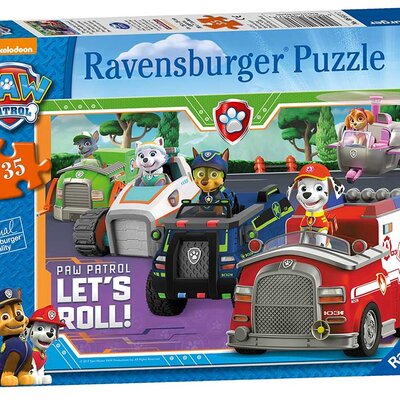 RAVENSBURGER Puzzle 35 delova Patrolne šape - Paw Patrol u akciji RA08617