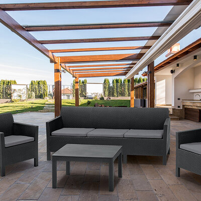 Baštenski set Orlando 3 Seater Graphitte