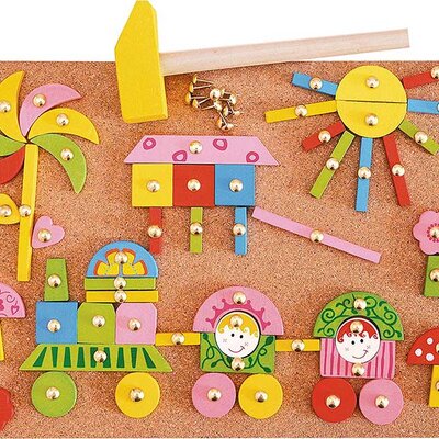 WOODY Kreativni set - Napravi razne oblike na tabli od plute 91101