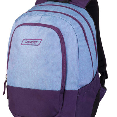 TARGET 3 ZIP Duel - Ranac za školu VIOLET Melange 26643