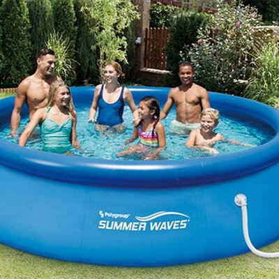 Bazen na naduvavanje sa filter pumpom 366x76cm Polygroup Summer Waves Quick Set