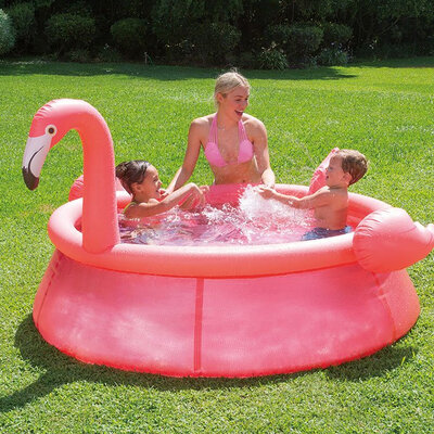 Dečiji bazen na naduvavanje Polygroup Flamingo Summer Waves Quick Set