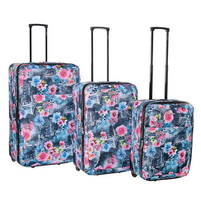 Komplet kofera 55/66/76cm Enova Marbella Roses 516140