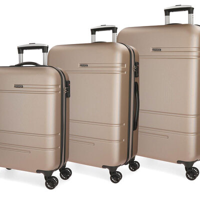 Komplet ABS kofera 78/68/55cm Movom Galaxy Champagne 56194