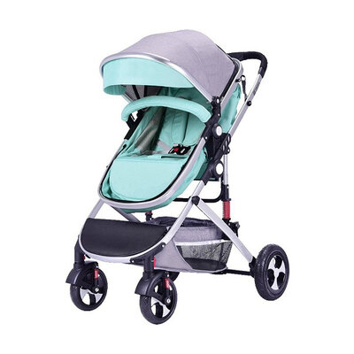 BBO Kolica za bebe SPRINTER mint-srebrna 808CSL