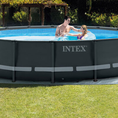 Intex Podloga za bazene prečnika 244/305/366/457 cm (58932) OEM Siva