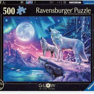 Puzzle slagalica 500 delova Svetli u mraku - Vukovi Ravensburger Star Line 12000476