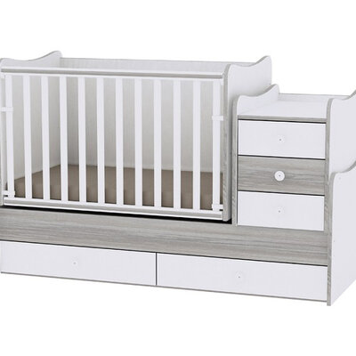 LORELLI Drveni krevetac 3u1 MAXI PLUS White-Artwood 10150300030