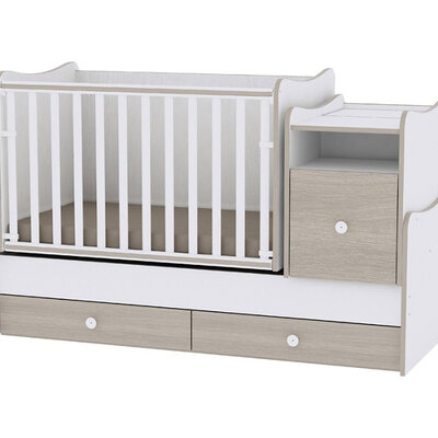 LORELLI Drveni krevetac 3u1 TREND PLUS White-Amber 10150400035