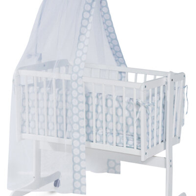 LORELLI Drvena kolevka za bebe Ljuljaška EVA White 10150270025