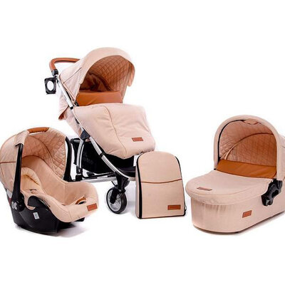 KIKKA BOO Kolica za bebe MADRID 3 u 1 Beige 31001010004