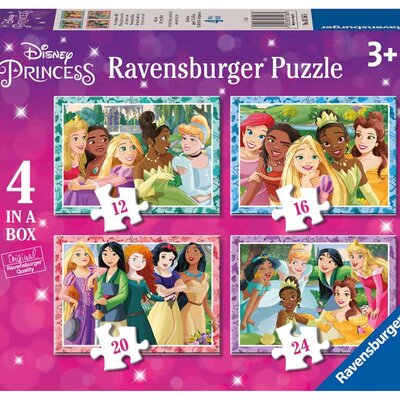 Puzle 4u1 Dizni princeze Ravensburger 03156