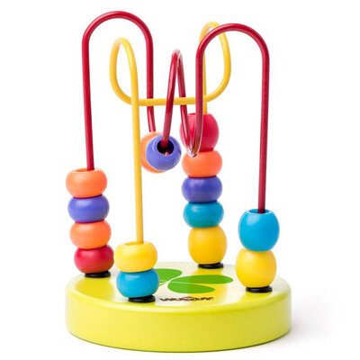 WOODY Drveni mini lavirint - nizalica 90064