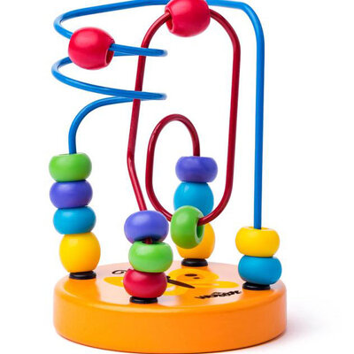 WOODY Drveni mini lavirint - nizalica 90065