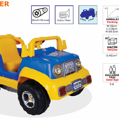 Džip sa pedalama Thunder - Pilsan 07802