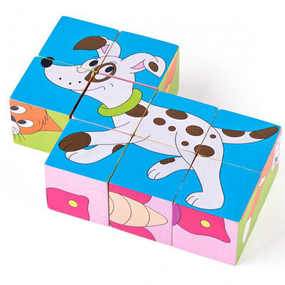 WOODY Drvene kocke - slagalica Životinje 91178