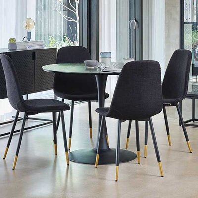 Trpezarijska garnitura Riyon Gold Okrugli sto sa četiri stolice