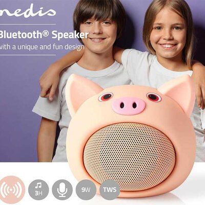 Nedis Bluetooth zvučnik sa Hands-Free funkcijom Pinky Pig