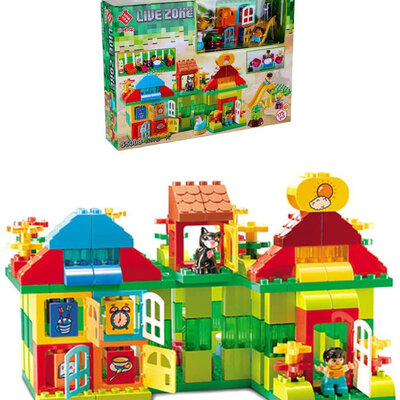 Smoneo 55008 Dečije kocke Plastične kocke KUĆA 175 kom. 876008