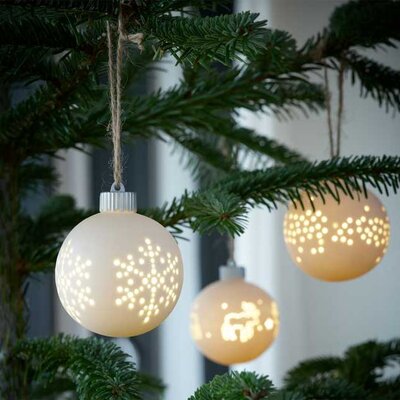 Novogodišnja kugla sa LED svetlom Assorted