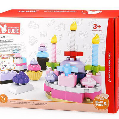 Dubie Dečije kocke Plastične kocke TORTA 77 delova 876016