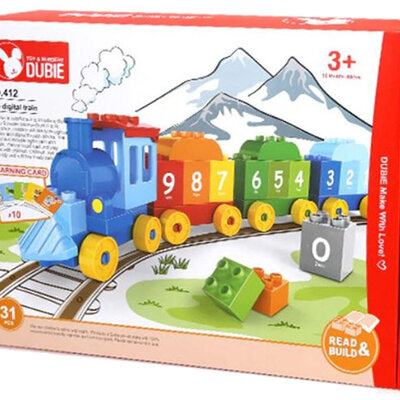 Dubie Dečije kocke Plastične kocke u kutiji VOZIĆ 31 deo 876018