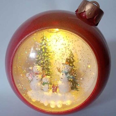 Novogodišnji ukras Svetleća kugla 14cm OP781