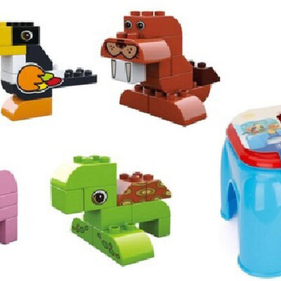 Dečije kocke Plastične kocke ŽIVOTINJE 45 delova 876034