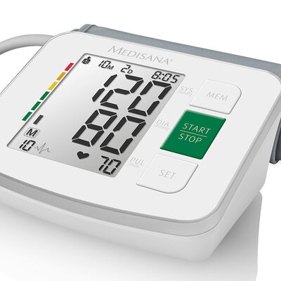 Medisana BU 512 za nadlakticu, prikaz aritimije, 2 x 90 memorija