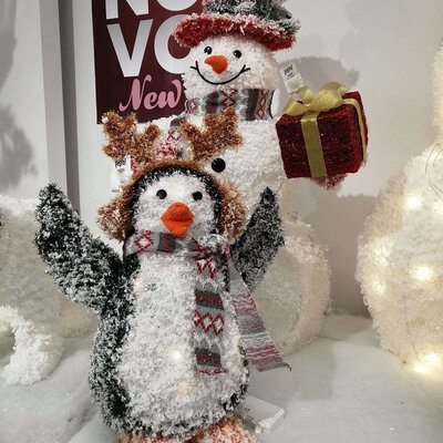 Tinsel LED Svetleći Pingvin 45 cm