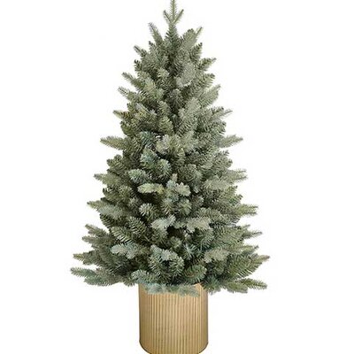 Novogodišnja jelka u metalnoj saksiji 90cm