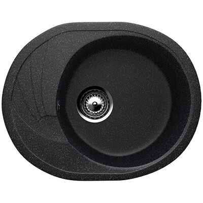 Granitna sudopera sa sifonom Ulgran U403-308 ovalna crna