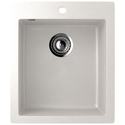 Granitna sudopera sa sifonom Ulgran U404-341 četvrtasta mlečno bela