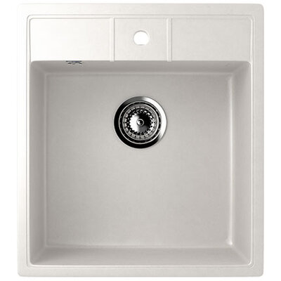 Granitna sudopera sa sifonom Ulgran U406-341 četvrtasta mlečno bela