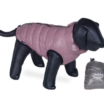 Nobby Jakna za pse Light sa dva lica roze-siva 34cm 66604