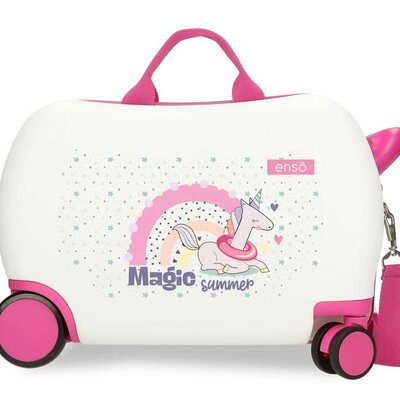 Dečiji putni kofer za vožnju Enso Magic summer white 96310