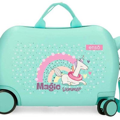 Dečiji putni kofer za vožnju Enso Magic summer turquoise 96310