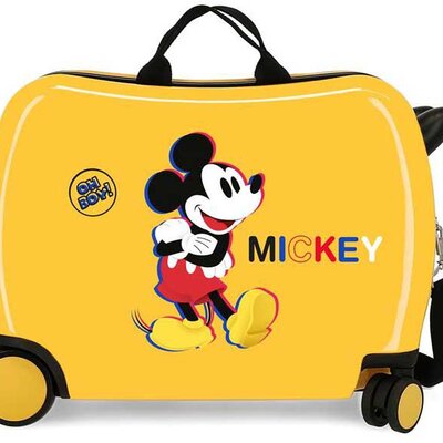 Dečiji putni kofer za vožnju Disney Mickey 3D yellow 29298