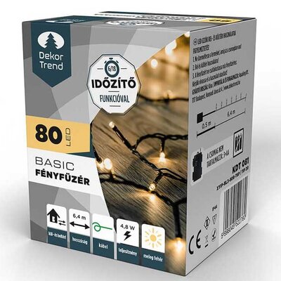 Novogodišnje lampice na baterije Toplo bela 80 LED KDT 081