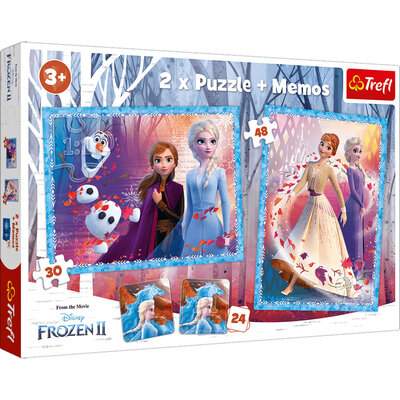Trefl puzzle 2u1 Frozen II + igra memorije 90814
