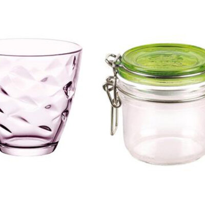 Set čaša za vodu Flora 25cl +tegla Fido Terrina 125ml zelena