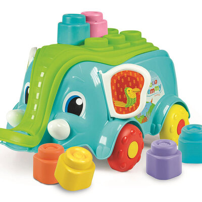 Clementoni Clemmy Slonče kolica sa gumenim kockama 17162