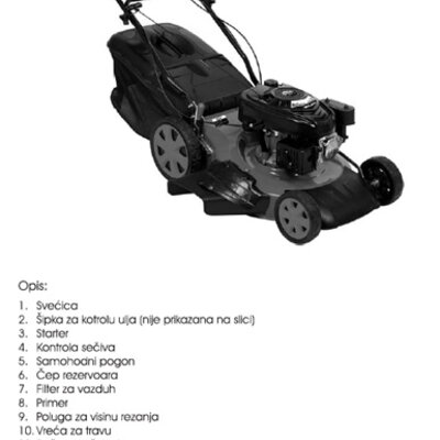Samohodna motorna kosilica za travu WBM600S