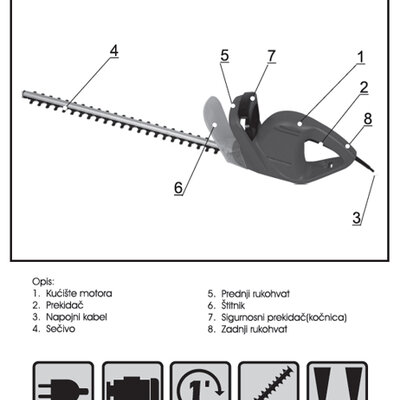 Električne makaze za živu ogradu W-HEC 500
