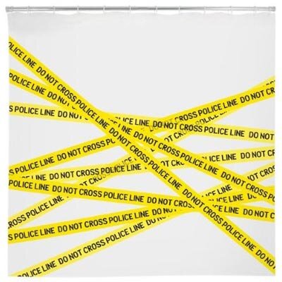 Kikkerland Zavesa za kadu Police Line SH18